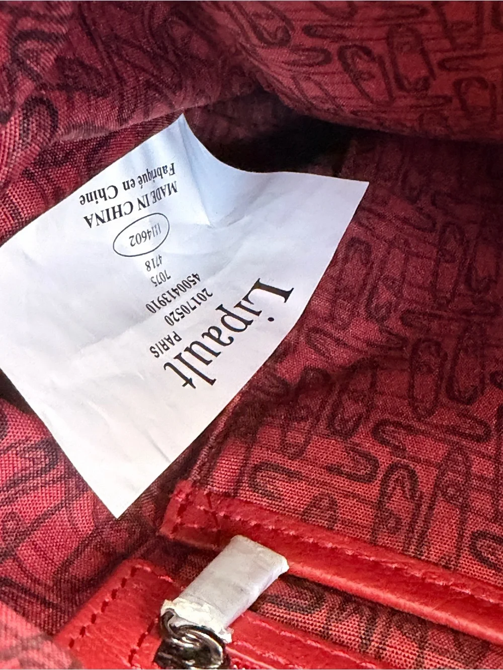 Lipault red tote